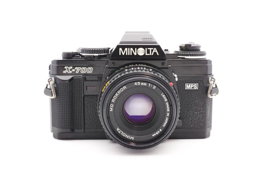 Minolta X-700 Kamera + 45mm f2 Lens analoge Spiegelreflexkamera SLR - Gewartet