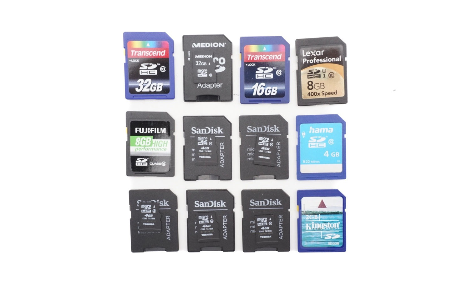 12x SD Karten SanDisk Speicherkarte Memory Card Konvolut 32GB 16GB 8GB 4GB 2GB