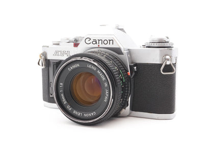 Canon AV-1 Analog SLR Kamera Kit 50mm f1.8 Objektiv – Gewartet