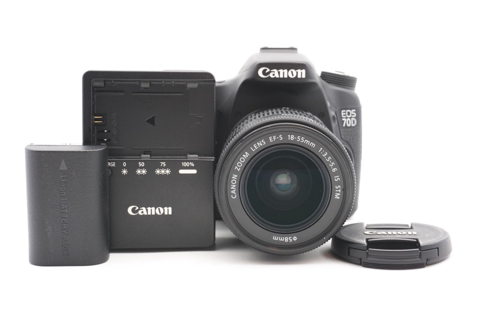 Canon EOS 70D DSLR Digitalkamera Kamera Kit EF-S 18-55mm Objektiv – Refurbished