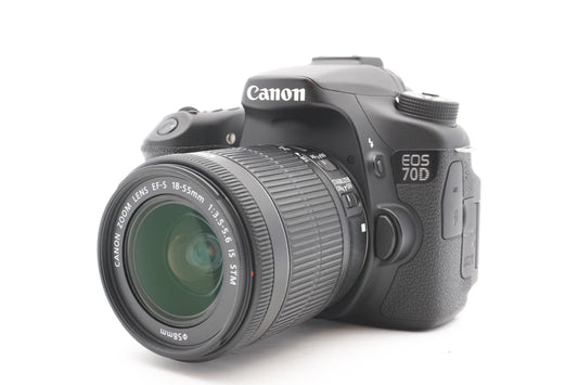 Canon EOS 70D DSLR Digitalkamera Kamera Kit EF-S 18-55mm Objektiv – Refurbished