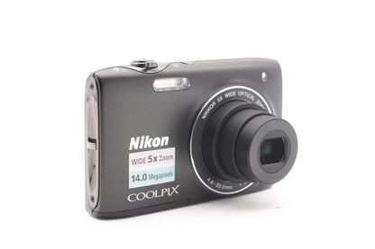 Nikon Coolpix S3100 Digitalkamera 14MP Kamera Schwarz Kompaktkamera Refurbished