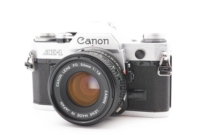 Canon AE-1 Kamera + 50mm Objektiv analoge Spiegelreflexkamera SLR - Gewartet