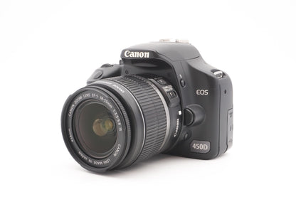 Canon EOS 450D DSLR Digitalkamera Kamera Kit 18-55mm IS Objektiv – Refurbished