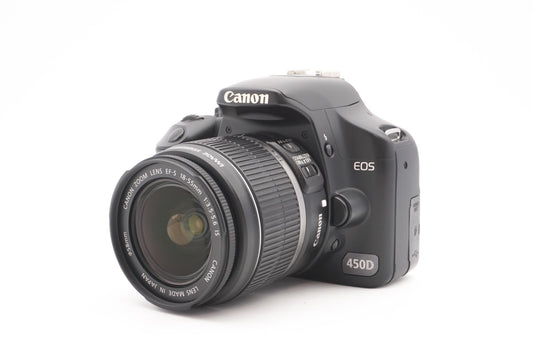 Canon EOS 450D DSLR Digitalkamera Kamera Kit 18-55mm IS Objektiv – Refurbished
