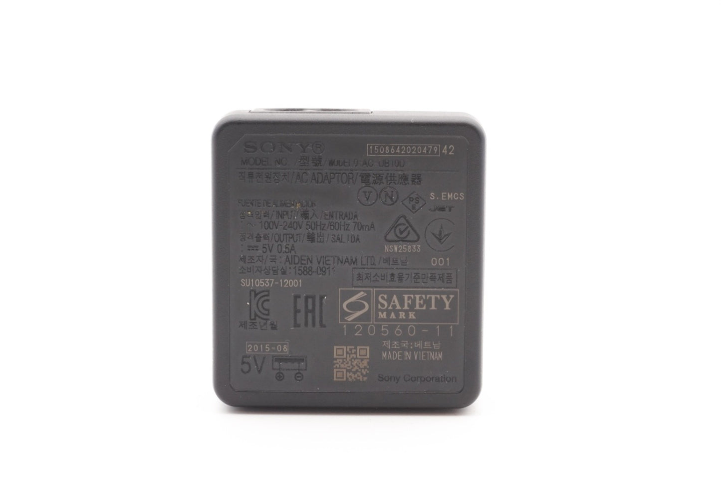Sony AC-UB10D Original USB Ladegerät Netzteil für Sony Cyber-Shot und NEX Kamera