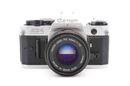 Canon AE-1 Program Kamera + 50mm Objektiv analoge Spiegelreflexkamera - Gewartet