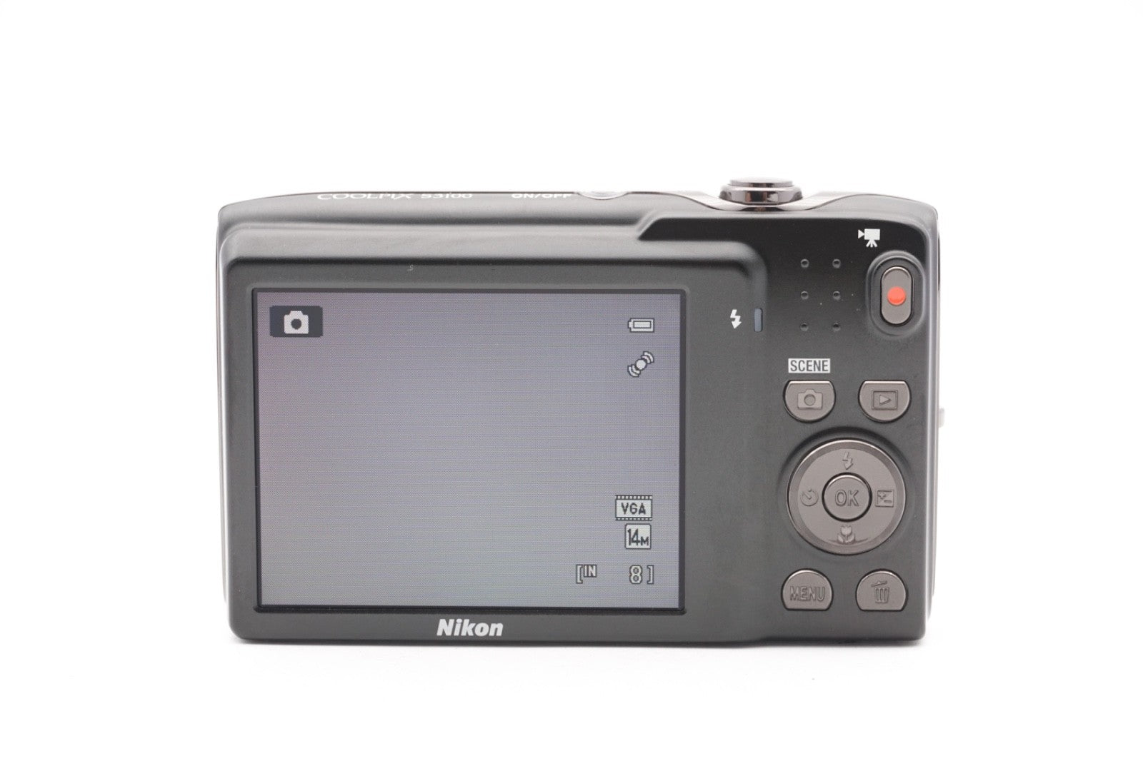 Nikon Coolpix S3100 Digitalkamera 14MP Kamera Schwarz Kompaktkamera Refurbished