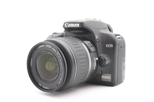 Canon EOS 1000D DSLR Digitalkamera Kamera Kit 18-55mm Objektiv – Geprüft