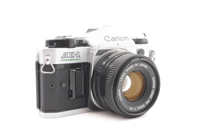 Canon AE-1 Program Kamera + 50mm Objektiv analoge Spiegelreflexkamera - Gewartet