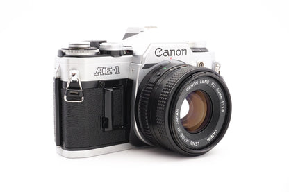 Canon AE-1 Kamera + 50mm Objektiv analoge Spiegelreflexkamera SLR - Gewartet