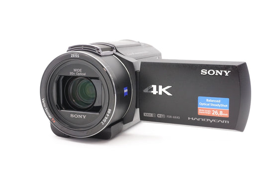 Sony FDR-AX43 4K Camcorder Videokamera 20x Zoom Stabilisierung – Refurbished