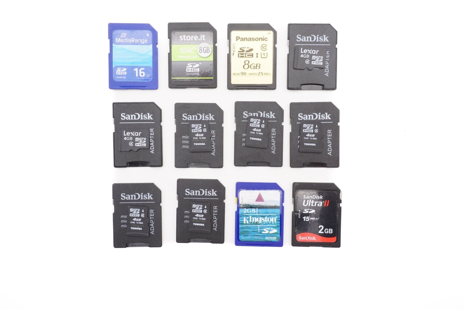 12x SD Karten SanDisk Speicherkarte Memory Card Konvolut 16GB 8GB 4GB 2GB