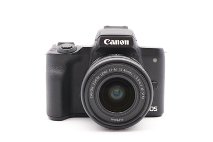 Canon EOS M50 Digitalkamera Systemkamera Kamera + EF-M 15-45mm STM – Refurbished
