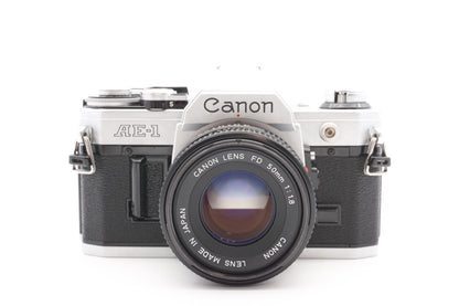 Canon AE-1 Kamera + 50mm Objektiv analoge Spiegelreflexkamera SLR - Gewartet