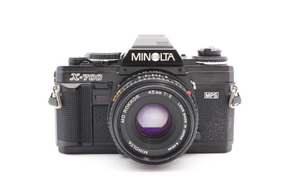 Minolta X-700 Kamera + 45mm f2 Lens analoge Spiegelreflexkamera SLR - Gewartet