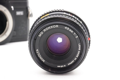 Minolta X-700 Kamera + 45mm f2 Lens analoge Spiegelreflexkamera SLR - Gewartet