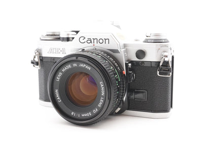 Canon AE-1 Kamera + 50mm Objektiv analoge Spiegelreflexkamera SLR - Gewartet